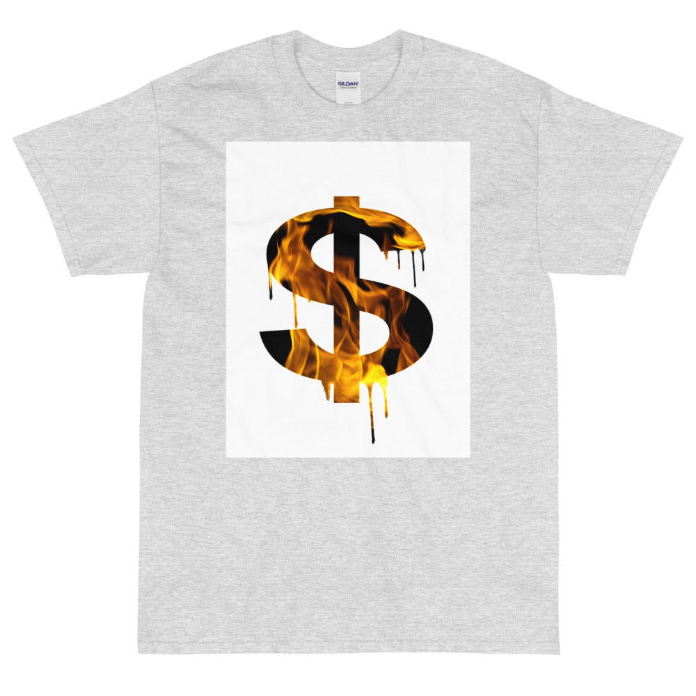 Burning Dollar Short Sleeve T-Shirt