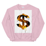 Burning Dollar Unisex Sweatshirt.